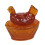 Resin Hen Shape Candy Dishes Creative Chicken Fruit Bowl-Yellow 1