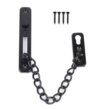 Stainless Steel Door Chain Lock AntiTheft Security for Home Hotel Black Durable Thick Chain