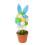 Artificial Bunnies Ear Potted Plant Easter Centerpieces-Blue 1