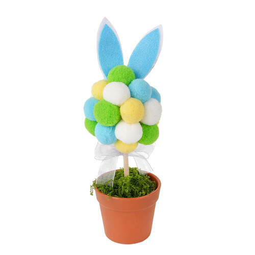 Easter Decorations Easter Artificial Flower Pot with-Blue