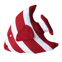 Decorative Throw Pillow Red Tropical Fish Shape Nautical Cushion Coastal Style for Sofa Couch