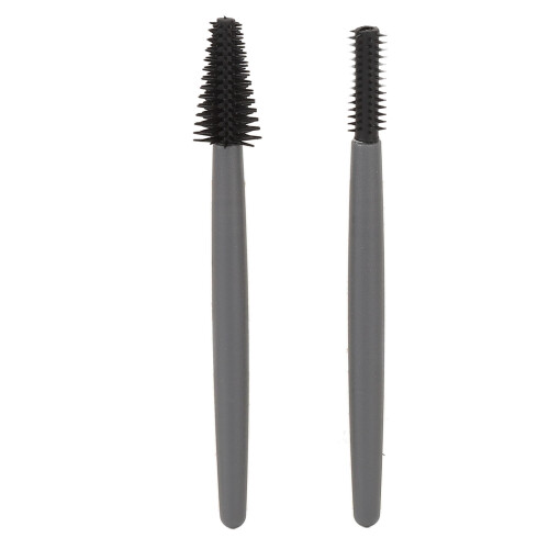 Grey Silicone Eyelash Brush Set Reusable Dustproof Container for Makeup