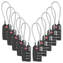 10PCS Luggage Combination Lock 3Digit Keyless Zinc Alloy Resettable Travel Padlock for Suitcase Gym