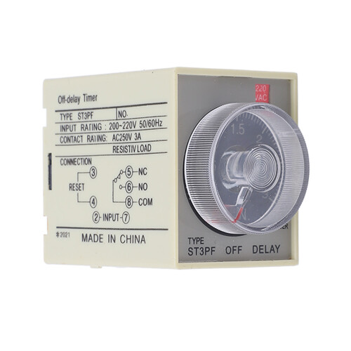 AC200-220V Power Off Delay Timer Relay Knob Adjustable High Accuracy ST3PF 1