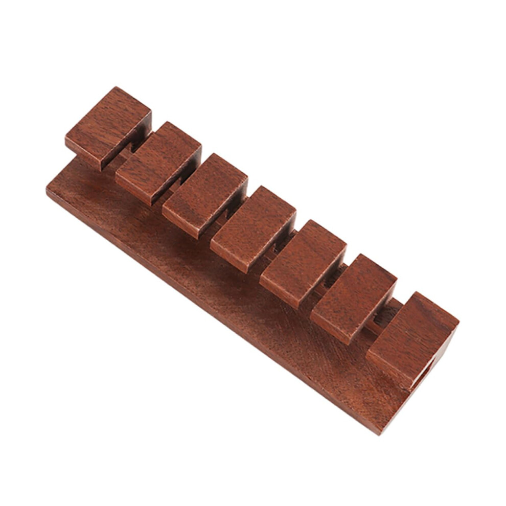 Cable Organizer Wood Cable Clip Walnut Finish Adjustable Desk Cord Holder For Headphones And Electronics 9092120390834
