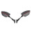360 Rotation Motorcycle Rear View Mirror, Red, 8mm Base 2