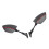 360 Rotation Motorcycle Rear View Mirror, Red, 8mm Base 8