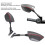 360 Rotation Motorcycle Rear View Mirror, Red, 8mm Base 11
