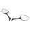 360 Rotation Motorcycle Rear View Mirror, Red, 8mm Base 13