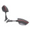 360 Rotation Motorcycle Rear View Mirror, Red, 8mm Base 14