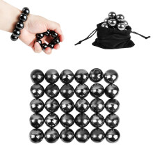 Large Magnetic Fidget Balls Set for Adults Office Stress Relief and Creative Desk Building 30 Pcs Black