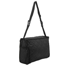 Quilted Cotton Wheelchair Hanging Storage Bag, 37x15x29cm Black