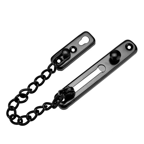 Stainless Steel Door Chain Lock AntiTheft Security for Home Hotel Black Durable Thick Chain 2
