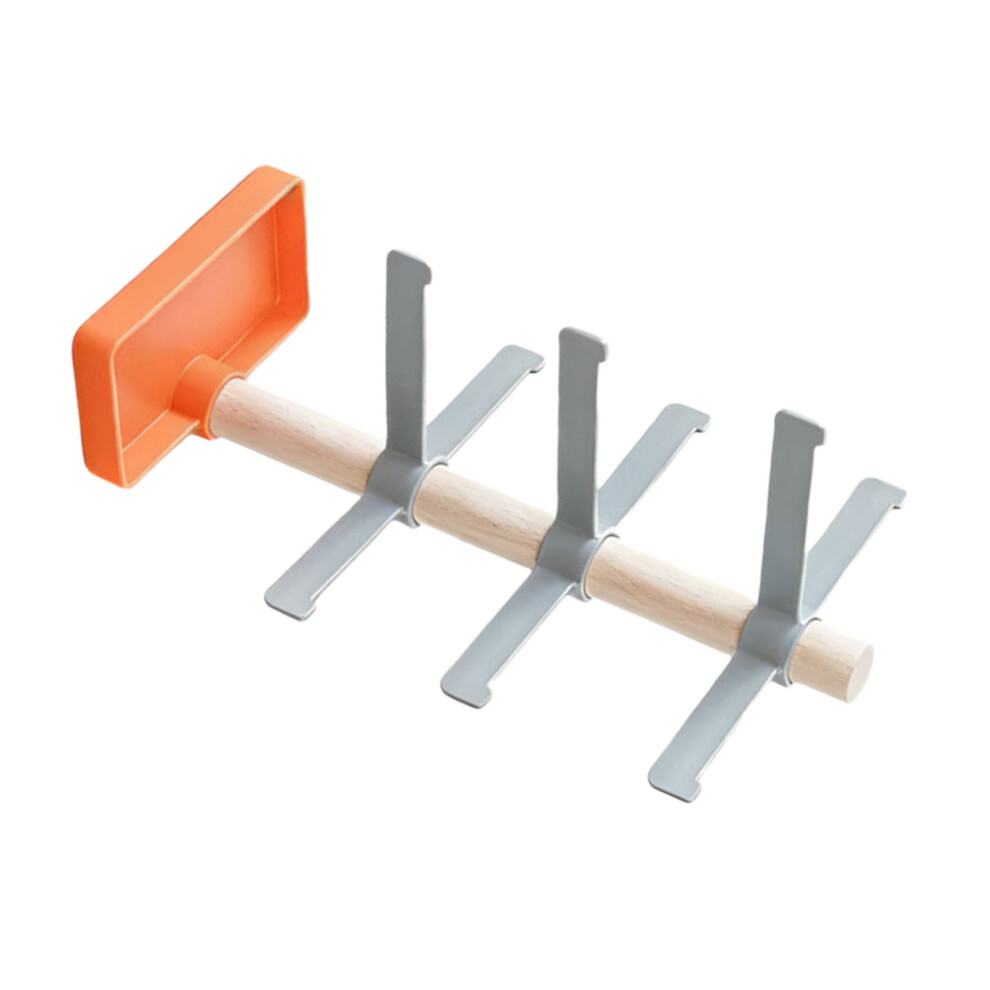 Space Saving Wood Rack For Storing Bike Helmet And-Orange1 Gray 7695000863514