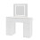 MCC Large Dressing Table Adjustable LED Mirror Vanity Table Make up Desk and Drawers  Toronto White 1