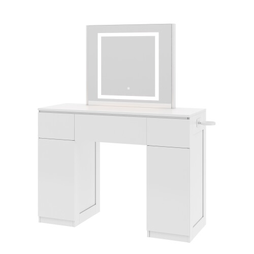 MCC Large Dressing Table Adjustable LED Mirror Vanity Table Make up Desk and Drawers  Toronto White