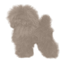 Synthetic Dog Simulation Hair For Grooming-Champagne Poodle