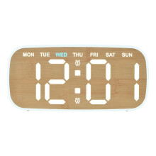 Digital Alarm Clock for Bedroom Desk Clock-2820 yellow A wood g
