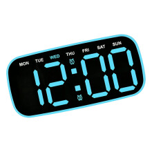 Digitale wekker voor slaapkamer Bureauklok-2817 zwarte schaal