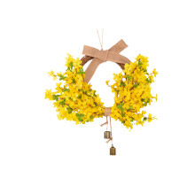 Preserved Flower Wreath Wall Decoration-yellow flower