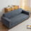 Stretchable Sofa Slipcover For 2 Seat Couch-Light Grey 7