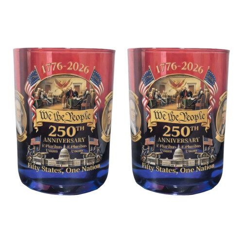 250 Anniversary Commemorative Liquor Decanters Unique-Cup A