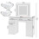 MCC Large Dressing Table Adjustable LED Mirror Vanity Table Make up Desk and Drawers  Toronto White 4