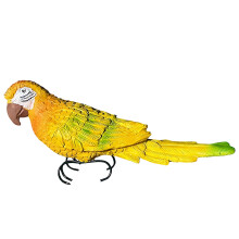 Detailed Macaw Bird Sculpture Weather Resistant Resin-Yellow