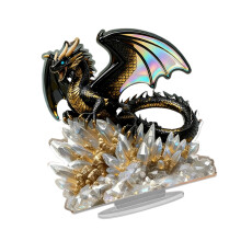 Sculpture acrylique multicolore d'animal plat 2D avec Base,-4 0