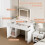 MCC Large Dressing Table Adjustable LED Mirror Vanity Table Make up Desk and Drawers  Toronto White 6