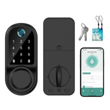 Fingerprint Door Lock with Smart App Control, Fast Keyless Entry and Remote Intercom for Home Office Hotel