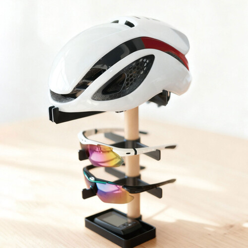 Space Saving Bike Equipment Display Rack For Storing-Black 2
