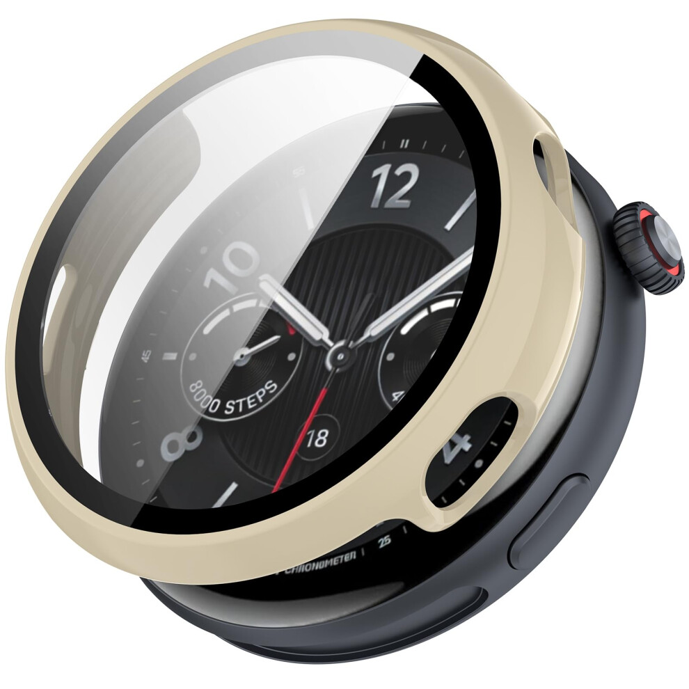 Case With 3D Full Coverage Hd Tempered Glass Screen Protector For Vivo Watch 5 And Iqoo Watch 5 White 9455672882941