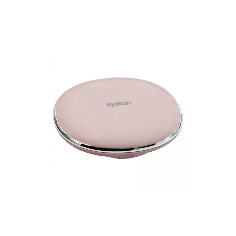 Pink 3X Contact Lens Case With Builtin Mirror, Compact Travel Holder Box For Daily Use,