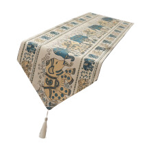 Elegant Elephant Design Table Runner Polyester Fabric-35*150cm