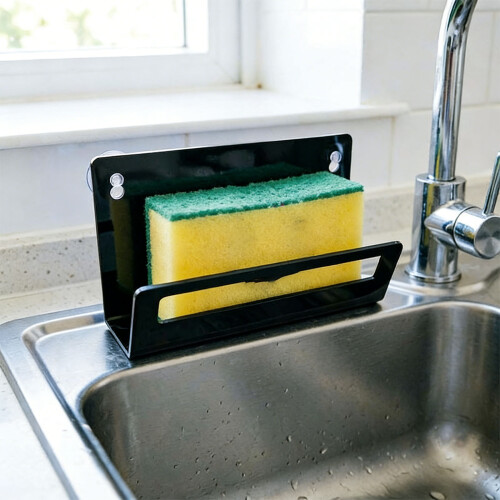 Intelligenter, platzsparender Schwammhalter mit zuverlässiger 1