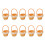 Pack Of 10 Mini Plastic Woven Handled Baskets For Home-Orange 1