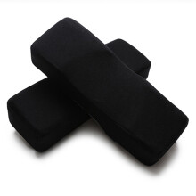Ergonomischer Stuhllehnenpolster 6 cm, gebogen, Schwarz, Flanell, Memory-Schaumstoff