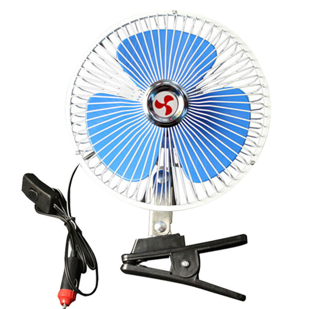 8In 24V Rotatable Quiet Vehicle Clip Fan For Truck Rv Boat With Cigarette Plug 3311390106621
