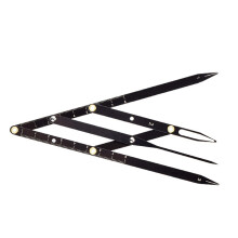 Klappbarer Edelstahl-Augenbrauen-Goldener Schnitt Messschieber Schwarz