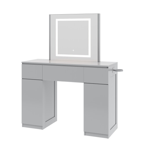 MCC Large Dressing Table Adjustable LED Mirror Vanity Table Make up Desk and Drawers  Toronto Grey