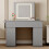 MCC Large Dressing Table Adjustable LED Mirror Vanity Table Make up Desk and Drawers  Toronto Grey 3