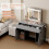 MCC Large Dressing Table Adjustable LED Mirror Vanity Table Make up Desk and Drawers  Toronto Grey 5