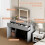 MCC Large Dressing Table Adjustable LED Mirror Vanity Table Make up Desk and Drawers  Toronto Grey 6