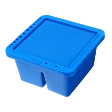 Paint Brush Washer with Spill Prevention Lid and Holder, Square Plastic Basin for Artists Watercolor Oil