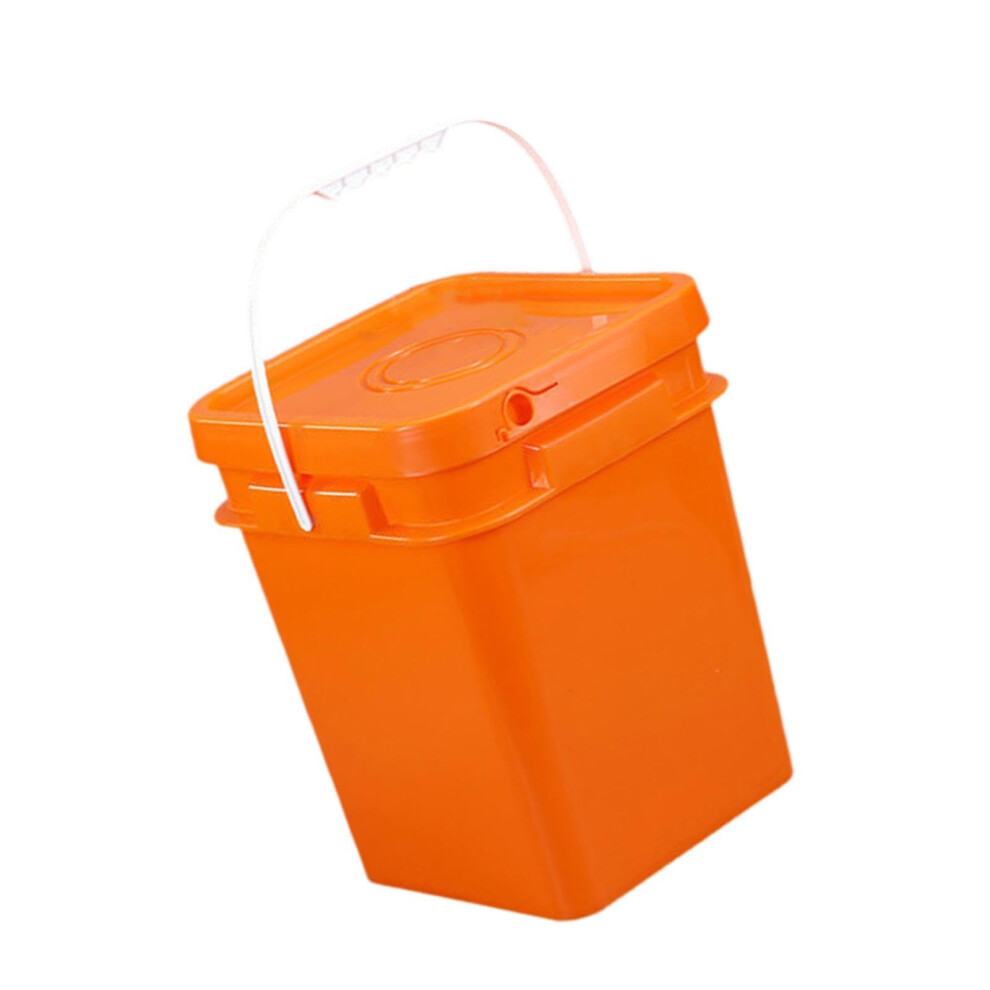 13L Square Storage Container With Lid And Handle, Heavy Duty Plastic Bucket For Home And Workshop 9455672883818