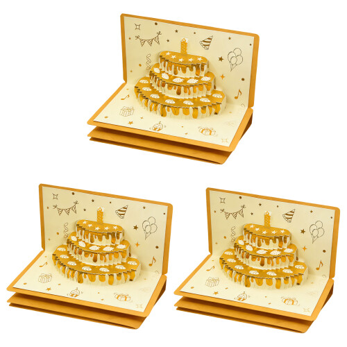Handmade 3D Birthday Greeting Card With 6 Red Envelope-3 1
