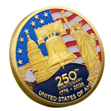 Premium gecoate 250e onafhankelijkheidsherdenkingsmunt met-Goud