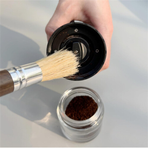 Coffee Grinder Espresso Machine Brush Set With Wooden Handle For 1