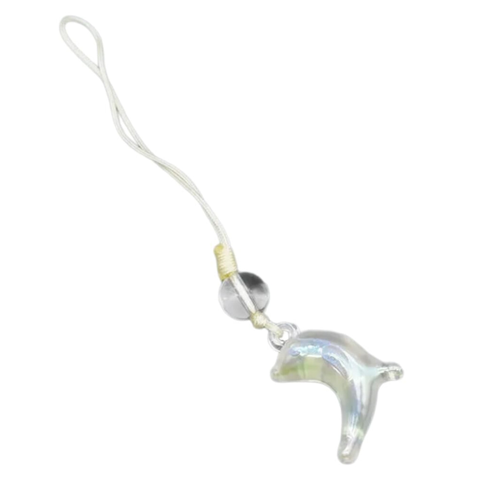 Cute Beaded Phone Charm Keychain Colorful Fruit Cat Dolphin Pendant For Girls Style 3 9455672884235